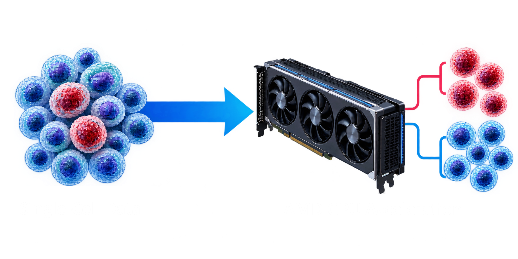 Single-cell data accelerated by AMD GPUs into tumor and normal cell calls